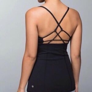 Lululemon Black Multiway Strap Back Tank Top Size 4